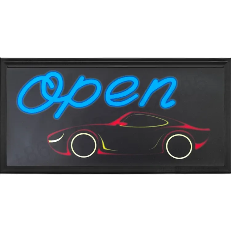 Low Price Led Neon Lights Signs Wholesale Acrylic Photo Paper Led Sign Board Custom Digital Led Car Open Sign Display