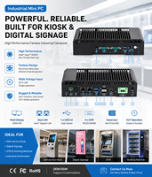 Mini PC industriel embarqué sans ventilateur I3 I5 I7 8130U Dual-core 6*USB 2*LAN 2*COM RS232/485 HD/DP Double écran Win10/11 Linux OS