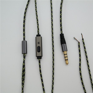 Braided Audio Cable With Mic And Volume Control For <b>Headphones</b> Digital Devices - Product Image 1