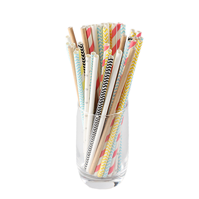 Paper Straw Natural Compostable Food Grade Nontoxic Smooth Disposable Party Catering Paper Straws