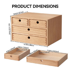 Organisateur de <span class=keywords><strong>bureau</strong></span> en bois <span class=keywords><strong>laqué</strong></span> avec 4 tiroirs, espace de travail, boîte de rangement pour documents de <span class=keywords><strong>bureau</strong></span>. - Product Image 2