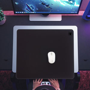 Artisan poron éponge matériel super grip doux tapis de souris de jeu fin bord overlocking logo de marque personnalisé tapis de souris de jeu usine - Product Image 4