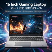 16 Inch Gaming Laptop Intel I7-6700 32GB RAM 1TB SSD GTX1060 6GB Dedicated Graphics Portable Notebook for Game & Graphic Design