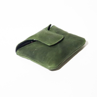 Couvre-chefs de club en peluche en bois de conducteur de golf vert en cuir véritable de qualité supérieure avec bande élastique