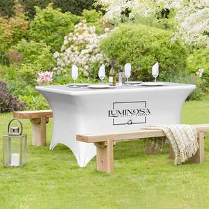 Mantel Personalizado de 6 y 8 Pies, Cubierta Plegable para Mesa, Mantel para Exposiciones y Eventos, Mantel Rectangular - Product Image 2