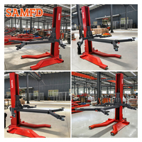 SAMFD Pont élévateur portable monopoteau 2700 kg, mobile et hydraulique, gain de place, pour garage professionnel et atelier domestique
