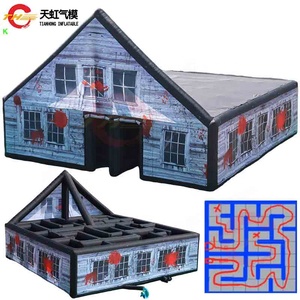 Maze gonflable hanté de 8x8m avec toit de porte <span class=keywords><strong>avant</strong></span> en pente - Product Image 6