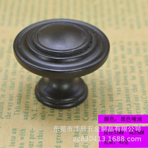 Ze Chen Round Zinc Alloy Handle 25mm Durable Drawer <b>Knob</b> Antique Style - Product Image 3
