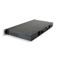 Boîtier de serveur amplificateur audio en aluminium anodisé noir sur mesure, standard 1U 19 pouces, pour montage en rack