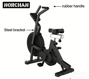 Vélo d'air commercial Norchan professionnel à résistance au vent pour entraînement HIIT et Hyrox – Équipement de gym et matériel Hyrox - Product Image 4