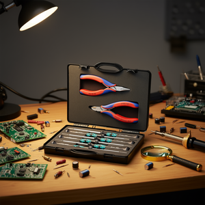 Estuche para alicates electrónicos con 8 herramientas para componentes electrónicos - Product Image 2