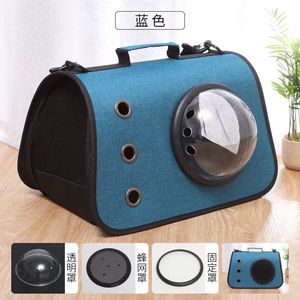 Transportín Plegable Portátil para Mascotas, de Lona Oxford Suave y Transpirable, Color Gris, para Gatos y Perros, para Salidas, Bolso de Hombro - Product Image 4