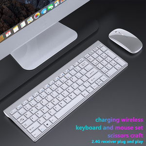 2,4G + Juego de teclado y mouse inalámbricos recargables OEM Usb de tres modos para oficina de negocios - Product Image 2