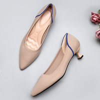 Nouvelles sandales à talons chaton de 3 cm pour femmes, style léopard, à enfiler, bout pointu, semelle souple