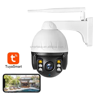 Смарт-Камера Tuya HD 1080p IP66 с автоматическим отслеживанием, уличная Wi-Fi ptz-камера с облачным хранилищем, беспроводная IP-камера с ночным видением