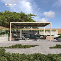 Mooxon Wetterfestes Aluminium Pergola Bio klimatisches Dach Außen terrasse Langlebiges modernes Design für ganzjährigen Komfort