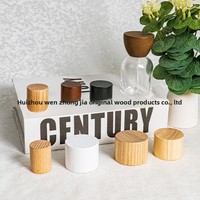 Tapa de Bambú de Madera Maciza Sin Laca para Botellas de Perfume, Aceites Esenciales y Aromaterapia, Modelo WZ-XS, Capacidad de 50 ml, Venta al Por Mayor