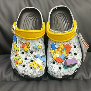 <span class=keywords><strong>Crocs</strong></span> Simpsons Burger Shop, style Croc, respirants, imperméables, en EVA, unisexes, style parent-enfant, sandales de plage antidérapantes pour enfants, 2 cm - Product Image 1