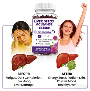 กัมมี่ดีท็อกซ์บำรุงตับสูตรเข้มข้น 28-in-1 ดูดซึมได้ดี ผสมมิลค์ธิสเซิล น้ำส้มสายชูหมักจากแอปเปิ้ล ช่วยฟื้นฟูสุขภาพลำไส้ รับประทาน 2 เม็ดต่อวัน - Product Image 4