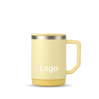 Mug de table isotherme en acier inoxydable 304 avec poignée ergonomique et couvercle à glissière facile
