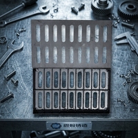 Grille de drainage en fonte ductile EN124 C250 pour couvercle de drain de zone de stationnement, fabricant d'usine