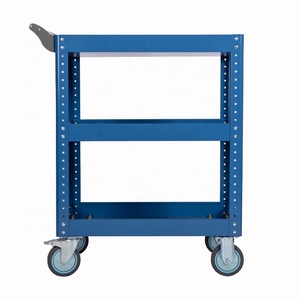 Carro de mano plegable de metal para el hogar, plataforma de cuatro ruedas, camión de mano, 3 cajones, carro de <span class=keywords><strong>herramientas</strong></span> ligeras para taller de reparación de garaje en casa - Product Image 1