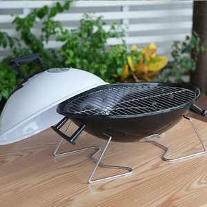 Olive Shaped Portable Barbecue Grill 33.5X16X50Cm Foldable Outdoor Charcoal Grill Mini Round Grilling Stove - Product Image 2