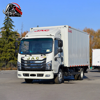Camionnette légère JAC d'occasion, petit camion de transport de marchandises, camionnette 4x2, camionnette fermée 130 CV 4 tonnes