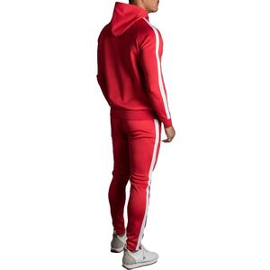 Trajes deportivos personalizados en rojo y blanco con franjas para hombre - Product Image 5