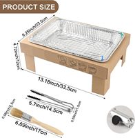 Barbecue au charbon de bois sans fumée à usage unique, portable, pour la maison et le camping, utilisation intérieure et extérieure, 2-3 personnes