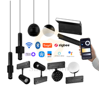 Système d'éclairage sur rail magnétique encastré DC48V pour plafond, éclairage commercial moderne à grille pliante étroite, projecteur LED