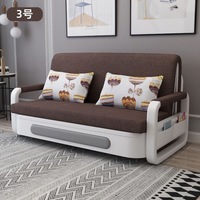 Canapé-lit trois places de style européen moderne, convertible en bois, avec rangement, pour chambre à coucher, hôtel, vente en gros, en tissu