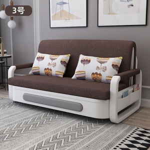 Canapé-lit trois places de style européen moderne, convertible en bois, avec rangement, pour chambre à coucher, hôtel, vente en gros, en tissu - Product Image 3