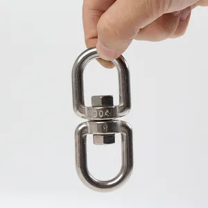 High Quality Stainless Steel 304 Adjustable M16 Swivel Eye And Eye Ring Shackle