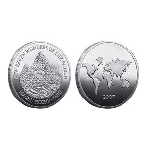 Moneda Conmemorativa de <span class=keywords><strong>Machu</strong></span> <span class=keywords><strong>Picchu</strong></span>-Pure de 2007, Medalla Plateada para las Siete Maravillas del Nuevo Mundo, Artesanía en Metal - Product Image 1