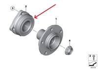 Rodamiento de Cubo de Rueda Trasera OEM 33416795961 Compatible con BMW X5 E70 F15 X6 E71 F16, Conjunto de Rodamiento de Eje Trasero