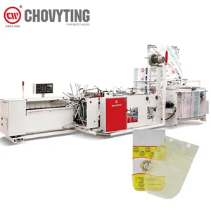 Red chovyting plastic hdpe bread bag making machine for small scale wicketer bag sealing machine for sale