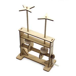 Modelo de elevador de manivela de madera, kit de experimentos científicos para niños, juguete educativo, herramienta de aprendizaje STEM, edad de 7 a 9 años - Product Image 3