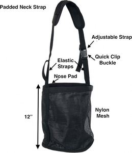 Muestra gratuita: Bolsa de malla resistente para alimentar caballos con correa ajustable y almohadilla cómoda para cuello y nariz. - Product Image 5