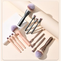 Pinceaux cosmétiques de voyage JLY, têtes détachables, maquillage du visage et des yeux, poils synthétiques doux, ensemble de pinceaux de maquillage magnétique 4 en 1