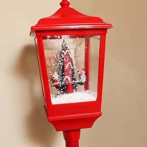 Décoration de Noël YUYANG, lanterne de rue suspendue pour intérieur et extérieur, Père Noël, lanterne à neige avec musique - Product Image 3