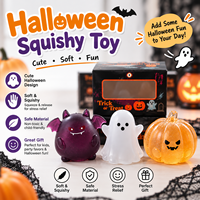 Jouet anti-stress souple et sensoriel à presser en forme de fantôme, citrouille et démon d'Halloween, en maltose, ensemble cadeau pour enfants et adultes