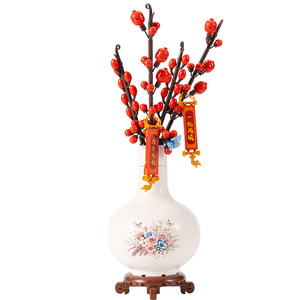 Người Lớn Món Quà Lễ Hội Trẻ Em Lắp Ráp Mini Gạch Trắng Liễu Cẩm chướng <span class=keywords><strong>Calla</strong></span> Lily Hoa Hồng Xây Dựng Khối Đồ Chơi Với Bình - Product Image 1