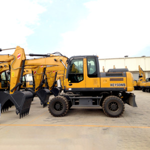 Excavatrice sur roues XE60W, 6 tonnes, pelle hydraulique mobile, vitesse élevée 30 km/h, moteur Yanmar, machine de construction urbaine prête à l'emploi - Product Image 1