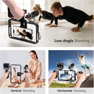 NEEWER universale telefono Video Rig Kit compatibile con iPhone 14 Plus 14 13 12 Pro Android, telefono palmare in alluminio gabbia con - Product Image 2