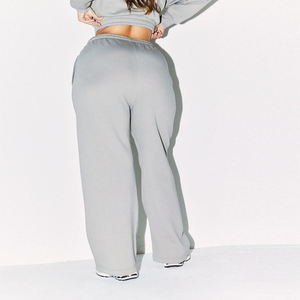 Jogging personnalisés avec logo, taille haute, jambes larges, pantalon décontracté pour femmes, pantalon de sport - Product Image 4