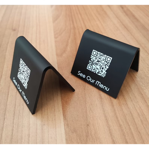 Supports de menu miniatures écologiques modernes en acrylique, présentoirs de table autonomes et présentoirs de prix, taille et couleur personnalisables - Product Image 4