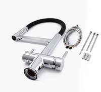 Robinet de cuisine extractible 3 voies en acier inoxydable 304 sans plomb, pour eau chaude, froide et filtrée, pour évier de cuisine