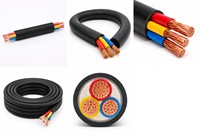 Kabel Distribusi Daya Industri Tembaga YJY 3 Inti 25mm2 35mm2 Berisolasi XLPE Selubung PE 0.6/1kV OEM ODM