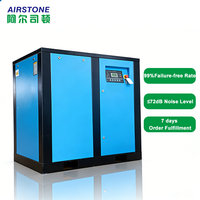 Compresor de Aire de Tornillo Industrial de 45kW 60HP, Velocidad Variable, Lubricado, Refrigerado por Aire, para Operaciones Pesadas